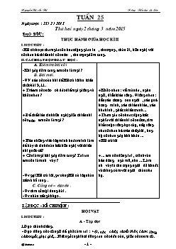 Giáo án các môn học lớp 3 - Trường Tiểu học La Sơn - Tuần 25