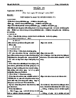 Giáo án các môn học lớp 3 - Trường Tiểu học La Sơn - Tuần 29