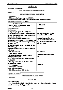 Giáo án các môn học lớp 3 - Trường Tiểu học La Sơn - Tuần 32