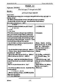 Giáo án các môn học lớp 3 - Trường Tiểu học La Sơn - Tuần 33