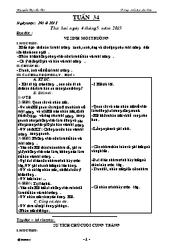 Giáo án các môn học lớp 3 - Trường Tiểu học La Sơn - Tuần 34