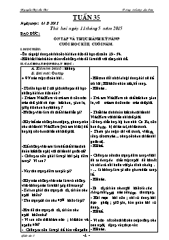 Giáo án các môn học lớp 3 - Trường Tiểu học La Sơn - Tuần 35