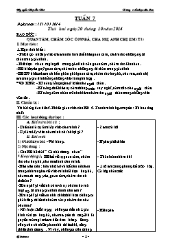 Giáo án các môn học lớp 3 - Trường Tiểu học La Sơn - Tuần 7