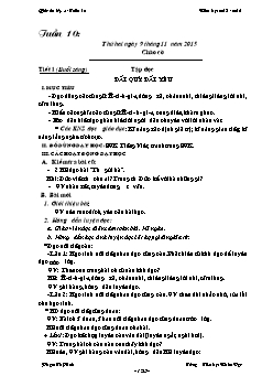 Giáo án các môn học lớp 3 - Trường Tiểu học Nhân Đạo - Tuần 10