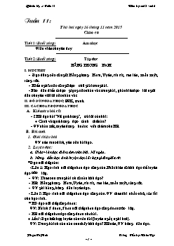 Giáo án các môn học lớp 3 - Trường Tiểu học Nhân Đạo - Tuần 11