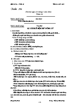 Giáo án các môn học lớp 3 - Trường Tiểu học Nhân Đạo - Tuần 26