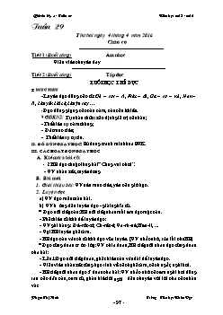 Giáo án các môn học lớp 3 - Trường Tiểu học Nhân Đạo - Tuần 29