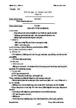 Giáo án các môn học lớp 3 - Trường Tiểu học Nhân Đạo - Tuần 30