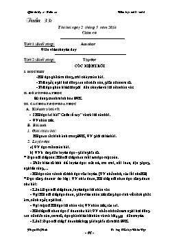 Giáo án các môn học lớp 3 - Trường Tiểu học Nhân Đạo - Tuần 33