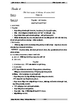 Giáo án các môn học lớp 3 - Tuần 6 năm 2012