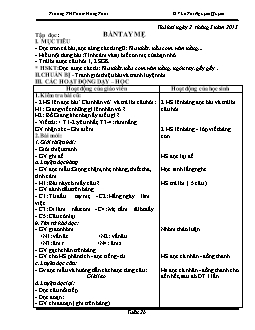 Giáo án các môn học - Tuần 26 - Trường TH Phạm Hồng Thái