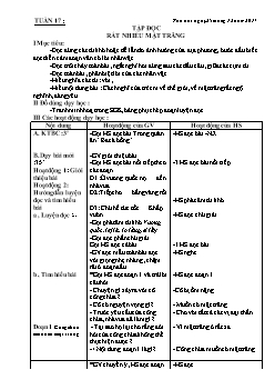 Giáo án các môn khối 4 - Tuần 17