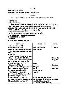 Giáo án các môn lớp 4 - Tuần 11 năm 2018