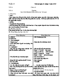 Giáo án các môn lớp 4 - Tuần 13