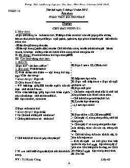 Giáo án các môn lớp 4 - Tuần 14 - Trường Tiểu học Trung Nguyên