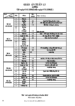 Giáo án các môn lớp 4 - Tuần học 13