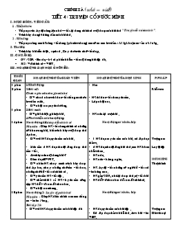 Giáo án Chính tả 4 (nhớ – viết) tiết 4: Truyện cổ nước mình