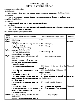 Giáo án Chính tả 4 (nhớ – viết) tiết 7: Gà trống và cáo