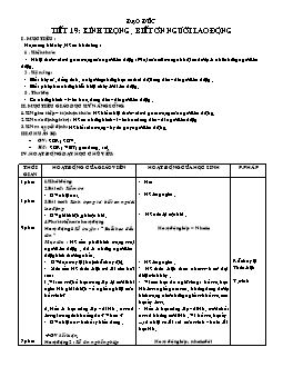 Giáo án Đạo đức 4 tiết 19: Kính trọng, biết ơn người lao động