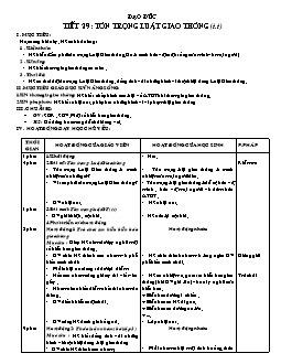 Giáo án Đạo đức 4 tiết 29: Tôn trọng luật giao thông (t.t)