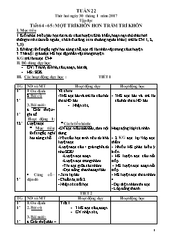 Giáo án dạy Lớp 2 - Tuần 22