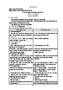 Giáo án dạy Lớp 2 - Tuần 23