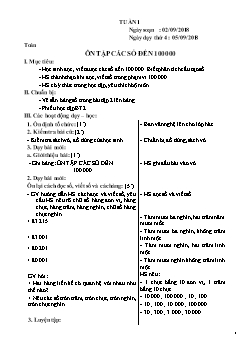 Giáo án dạy Tuần 01 Lớp 4