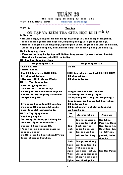 Giáo án dạy Tuần 28 Lớp 4