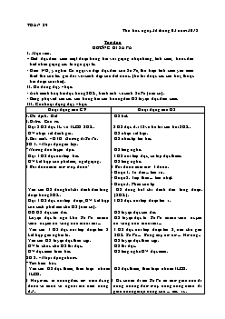 Giáo án dạy Tuần 29 Lớp 4