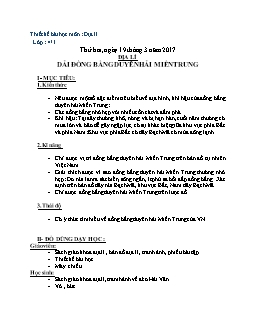 Giáo án Địa lí 4: Dải đồng bằng duyên hải miền trung