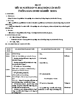 Giáo án Địa lí 4 tiết 28: Người dân và hoạt động sản xuất ở đồng bằng duyên hải miền trung