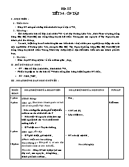 Giáo án Địa lí 4 tiết 34: Ôn tập