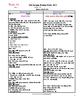 Giáo án Ghép lớp 4 + 5 Tuần 24