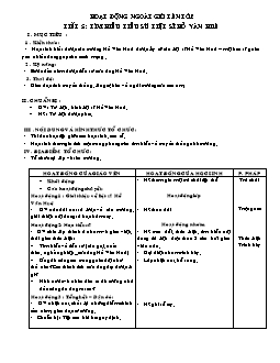 Giáo án Hoạt động ngoài giờ lên lớp 4 tiết 5: Hoạt động làm sạch đẹp trường lớp