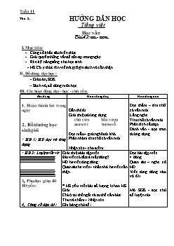 Giáo án Hướng dẫn học - Tuần 11