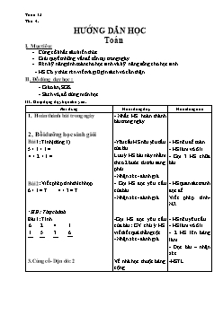 Giáo án Hướng dẫn học - Tuần học 13