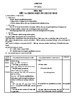 Giáo án Khoa học 4 - Tuần 18 - Tiết 35 + 36