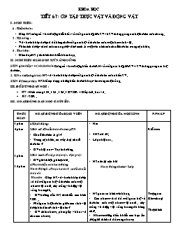 Giáo án Khoa học 4 - Tuần 34 - Tiết 67 + 68