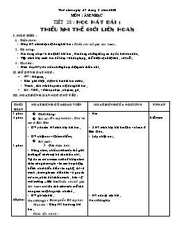 Giáo án Kỹ thuật + Mĩ thuật + Âm nhạc 4 tuần 28