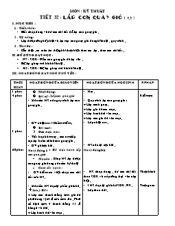 Giáo án Kỹ thuật + Mĩ thuật + Âm nhạc 4 tuần 34