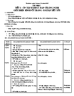 Giáo án Kỹ thuật + Mĩ thuật + Âm nhạc 4 tuần 5