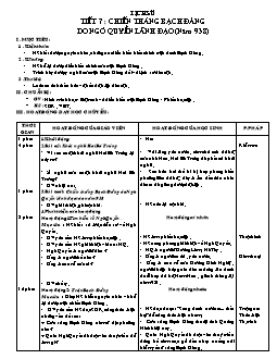 Giáo án Lịch sử 4 tiết 7: Chiến thắng Bạch Đằng do Ngô Quyền lãnh đạo (năm 938)