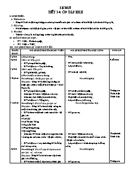 Giáo án Lịch sử + Địa lí 4 tuần 34