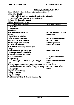 Giáo án lớp 1, tuần 24 - Môn học Tiếng Việt - Trường TH Phạm Hồng Thái