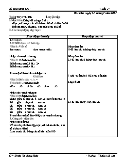 Giáo án lớp 1, tuần 27 - Môn Toán - Trường Tiểu học Lê Lai