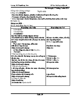 Giáo án lớp 1, tuần 28 - Môn Toán + Tiếng Việt - Trường TH Phạm Hồng Thái