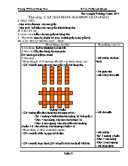 Giáo án lớp 1, tuần 31 - Môn Thủ công: Cắt, dán hàng rào đơn giản (tiết 2)