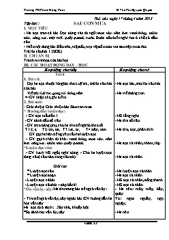 Giáo án lớp 1, tuần 32 - Môn Tập đọc - Trường TH Phạm Hồng Thái