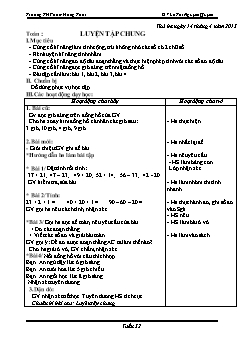 Giáo án lớp 1, tuần 32 - Môn Toán - Trường TH Phạm Hồng Thái