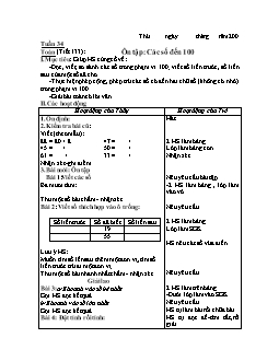 Giáo án lớp 1, tuần 34 - Môn Toán học